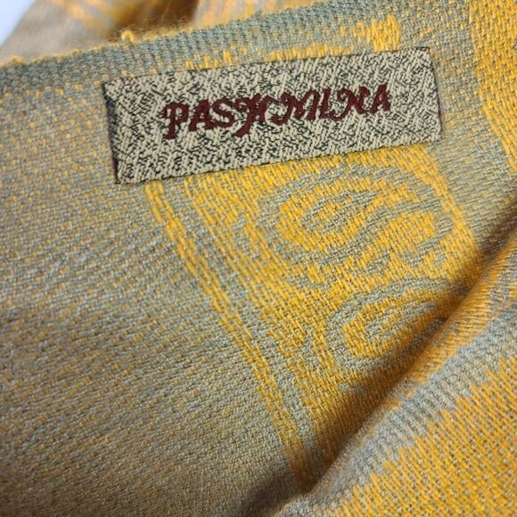 Gorgeous Fringesd Pashmina Orange and Taupe - Picture 3 of 4